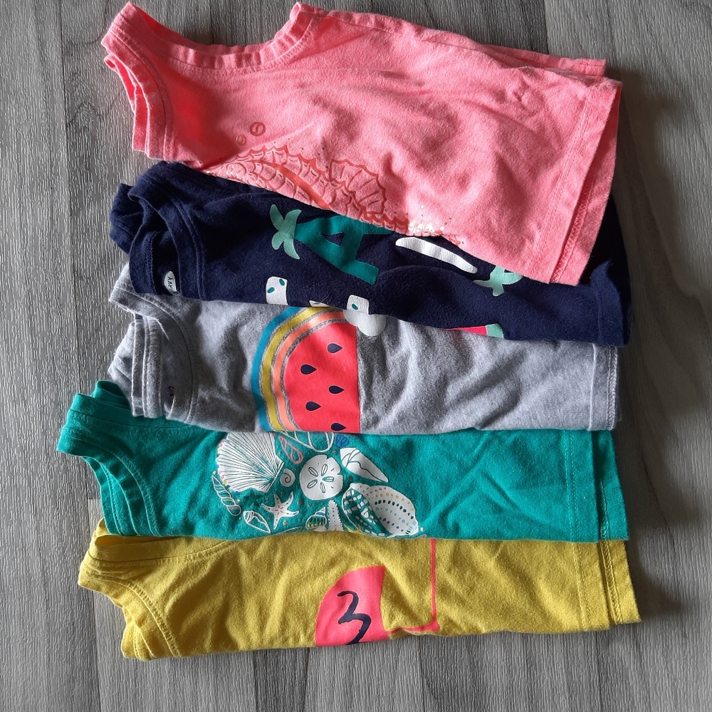 12 month cat And Jack tank tops lot of 5